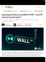 Hyperliquid whales buy $41M in HYPE - Can ETF demand sustain gains? - AMBCrypto