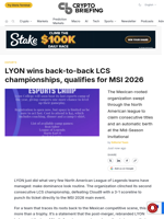 LYON wins back-to-back LCS championships, qualifies for MSI 2026