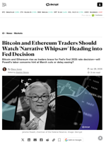 Bitcoin and Ethereum Traders Should Watch 'Narrative Whipsaw' Heading into Fed Decision - Decrypt