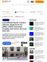 Levelfield Bank Clears Illinois Approval to Offer FDIC‑insured Crypto Services Across the US – News Bytes Bitcoin News