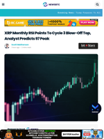 XRP Monthly RSI Points To Cycle 3 Blow-Off Top, Analyst Predicts 97 Peak