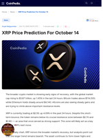 XRP Price Prediction For October 14
