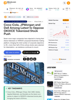 Coca-Cola, JPMorgan and Dell Among Latest to Oppose OKXICE Tokenized Stock Push