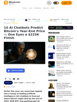 10 AI Chatbots Predict Bitcoin's Year-End Price — One Eyes a $225K Finish – Crypto News Bitcoin News