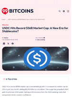 USDC Hits Record $56B Market Cap: A New Era for Stablecoins? - 99Bitcoins