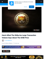 Here’s What The Shiba Inu Large Transaction Volume Says About The SHIB Price | Bitcoinist.com