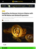 RedotPay Achieves Unicorn Status with $47M Raise and Global Expansion - CoinCentral