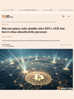 Bitcoin miner sales double after BTC's ATH, but here's what absorbed the pressure - AMBCrypto