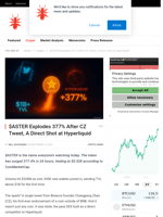 $ASTER Explodes 377% After CZ Tweet, A Direct Shot at Hyperliquid - NullTX