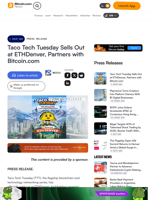 Taco Tech Tuesday Sells Out at ETHDenver, Partners with Bitcoin.com – Press release Bitcoin News