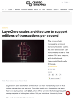 LayerZero scales architecture to support millions of transactions per second