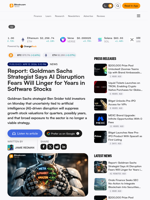 Report: Goldman Sachs Strategist Says AI Disruption Fears Will Linger for Years in Software Stocks – Bitcoin News