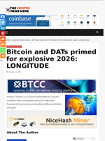 Bitcoin and DATs primed for explosive 2026: LONGITUDE - The Crypto News Wire