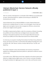 Vietnam Blockchain Service Network officially published 6 layer-1 - Visionary Financial