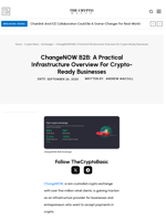 ChangeNOW B2B: A Practical Infrastructure Overview For Crypto-Ready Businesses