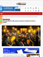 Does the Bitcoin rally mean we haven’t wasted our lives in crypto? - The Crypto News Wire