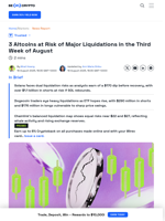 3 Altcoins at Risk of Major Liquidations in the 3rd Week of August