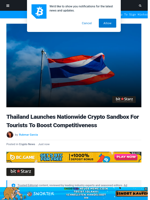 Thailand Launches New Crypto Sandbox For Tourists Payments