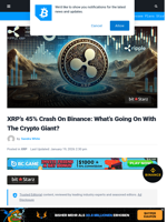 XRP’s 45% Crash On Binance: What’s Going On With The Crypto Giant? | Bitcoinist.com