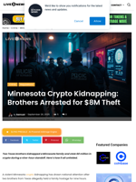 Minnesota Crypto Kidnapping: Brothers Arrested for $8M Theft | Live Bitcoin News