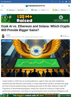 Ozak AI vs. Ethereum and Solana: Which Crypto Will Provide Bigger Gains? - TheNewsCrypto