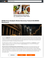 BONK Price Analysis Shows Recovery Toward $0.000003 Resistance