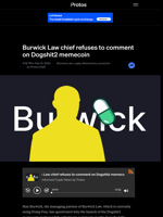 Burwick Law chief refuses to comment on Dogshit2 memecoin