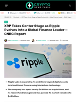 XRP Takes Center Stage as Ripple Evolves Into a Global Finance Leader — CNBC Report - Crypto News Flash