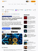 Bitcoin, Ether Lead Sustained Gains for Crypto ETFs