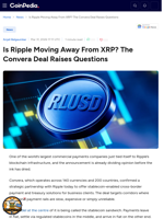Is Ripple Moving Away From XRP? The Convera Deal Raises Questions