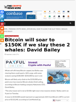 Bitcoin will soar to $150K if we slay these 2 whales: David Bailey - The Crypto News Wire