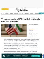Trump considers NATO withdrawal amid Iran war pressure