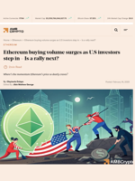 Ethereum buying volume surges as U.S investors step in - Is a rally next? - AMBCrypto