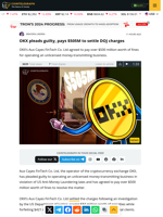 OKX pleads guilty, pays $505M to settle DOJ charges