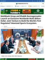 MultiBank Group and Khabib Nurmagomedov Launch an Exclusive Worldwide Multi-Billion-Dollar Joint Venture to Build the World’s First Regulated Tokenized Sports Ecosystem. - TheNewsCrypto