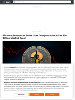 Binance Announces Some User Compensation After $20 Billion Market Crash - Brave New Coin