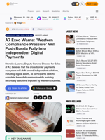 A7 Exec Warns: 'Western Compliance Pressure' Will Push Russia Fully into Independent Digital Payments