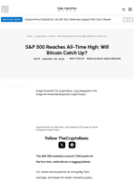 S&P 500 Reaches All-Time High: Will Bitcoin Catch Up?