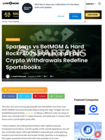 Spartans vs BetMGM & Hard Rock: 300% Bonus and Fast Crypto Withdrawals Redefine Sportsbooks | Live Bitcoin News