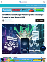 Maxi Doge Raises $2.2M as Viral Meme Coin Pudgy Pandas Raises $300K in a Day
