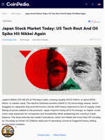 Japan Stock Market Today: US Tech Rout And Oil Spike Hit Nikkei Again
