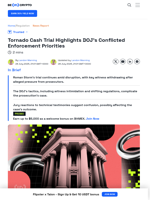 Tornado Cash Trial: Is the DOJ Going After Storm's Witnesses?