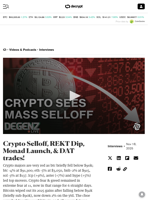 Crypto Selloff, REKT Dip, Monad Launch, & DAT trades! - Decrypt