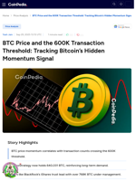 BTC Price and the 600K Transaction Threshold: Tracking Bitcoin’s Hidden Momentum Signal