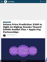 Solana Price Prediction: $300 In Sight As Digitap Sneaks Toward $200K Amidst Visa + Apple Pay Partnerships - TechBullion