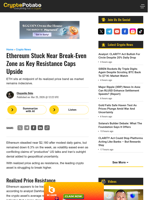 Ethereum Stuck Near Break-Even Zone as Key Resistance Caps Upside