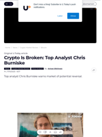 Crypto Is Broken: Top Analyst Chris Burniske - U.Today