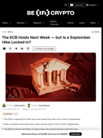 The ECB Holds Next Week — but Is a September Hike Locked In?