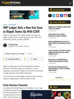 XRP Ledger Gets a New Use Case as Ripple Teams Up With C2FO
