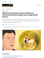 DOGE Price Prediction: Bearish MACD and Overhead Moving Averages Cap a Fragile $0.08 Bounce - Blockchain.News